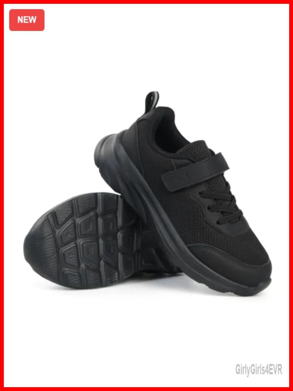 Kids Hook & Loop School Uniform Sneaker with EVA Sole